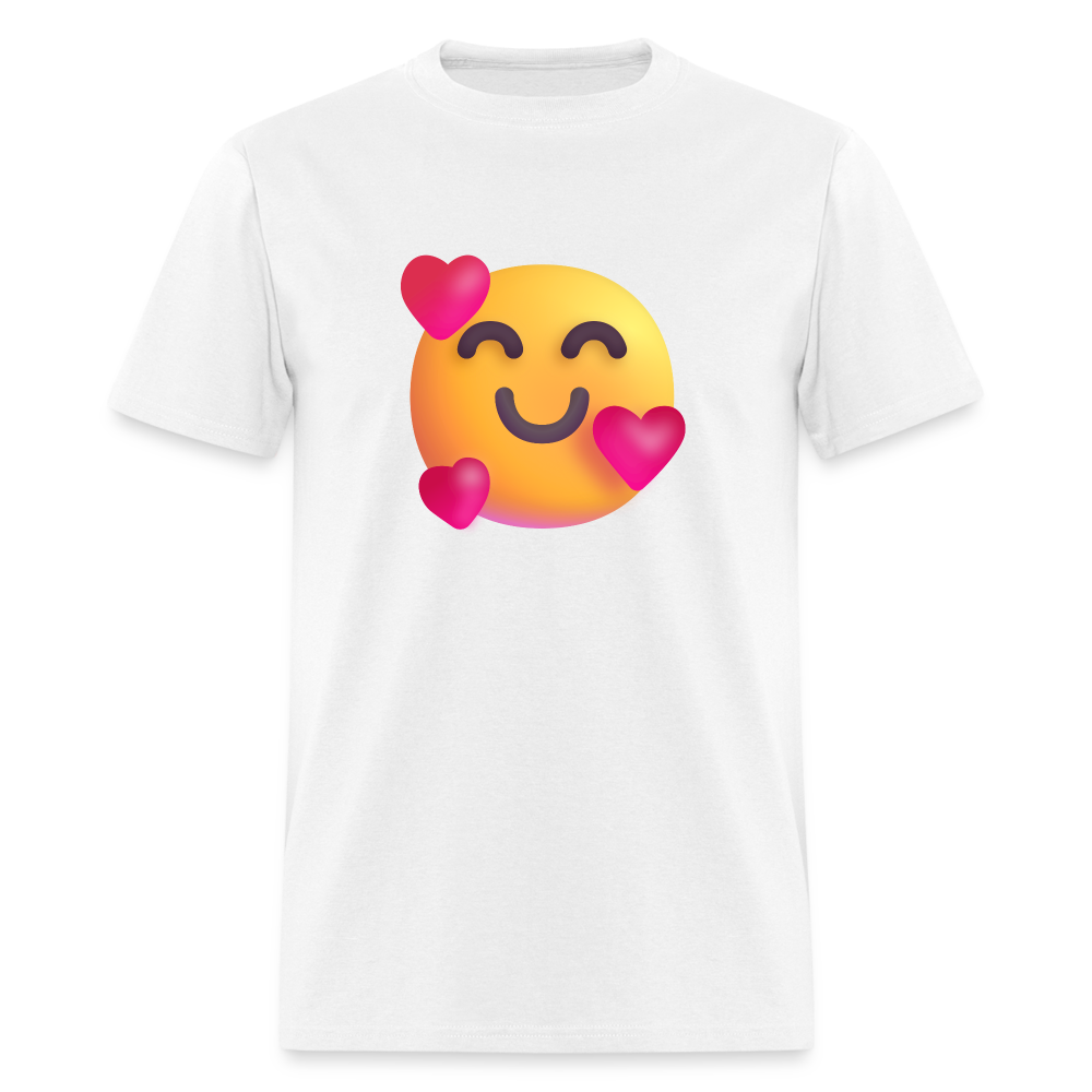 🥰 Smiling Face with Hearts (Microsoft Fluent) Unisex Classic T-Shirt - white