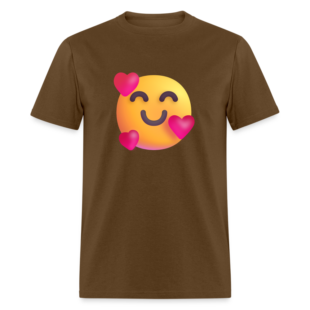 🥰 Smiling Face with Hearts (Microsoft Fluent) Unisex Classic T-Shirt - brown