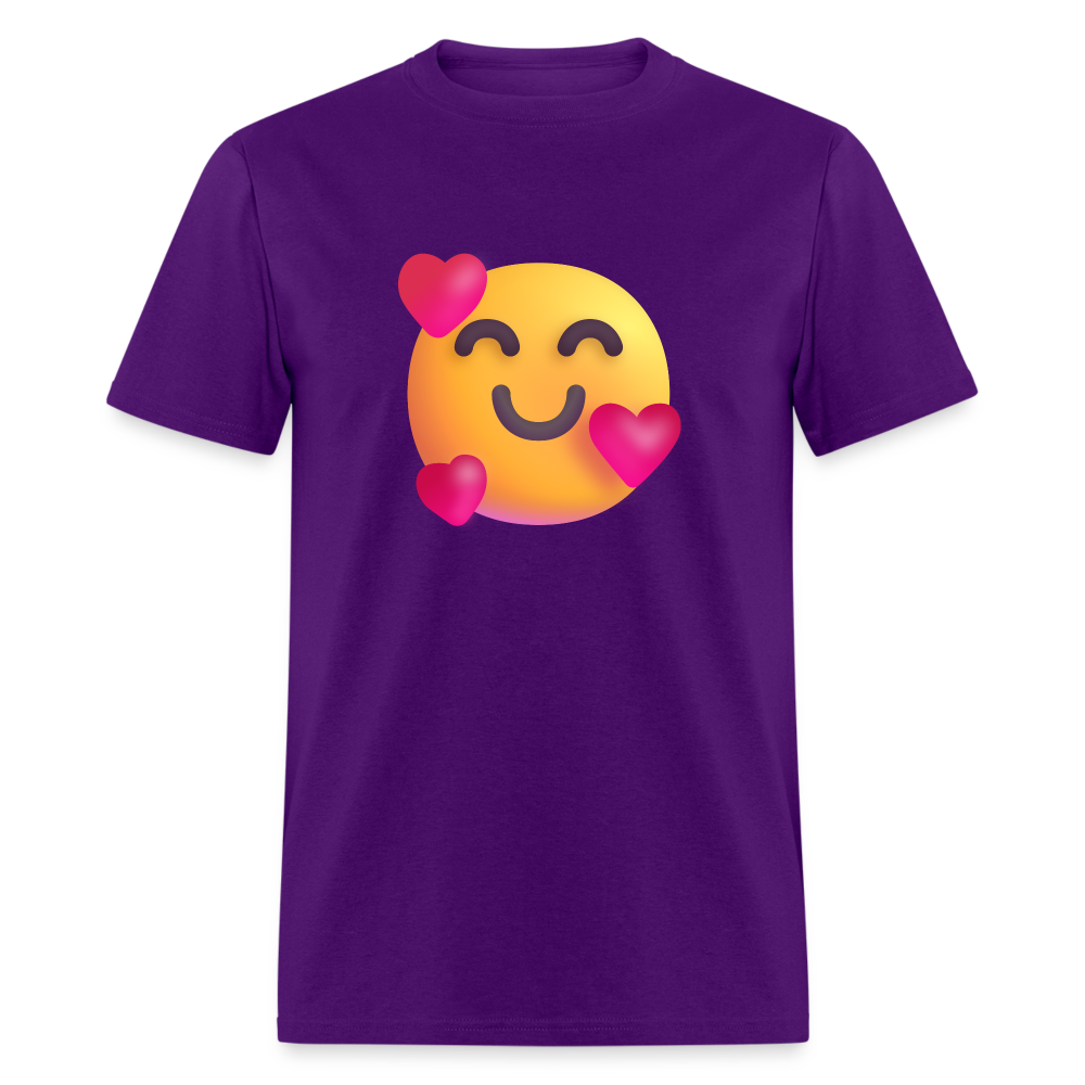 🥰 Smiling Face with Hearts (Microsoft Fluent) Unisex Classic T-Shirt - purple
