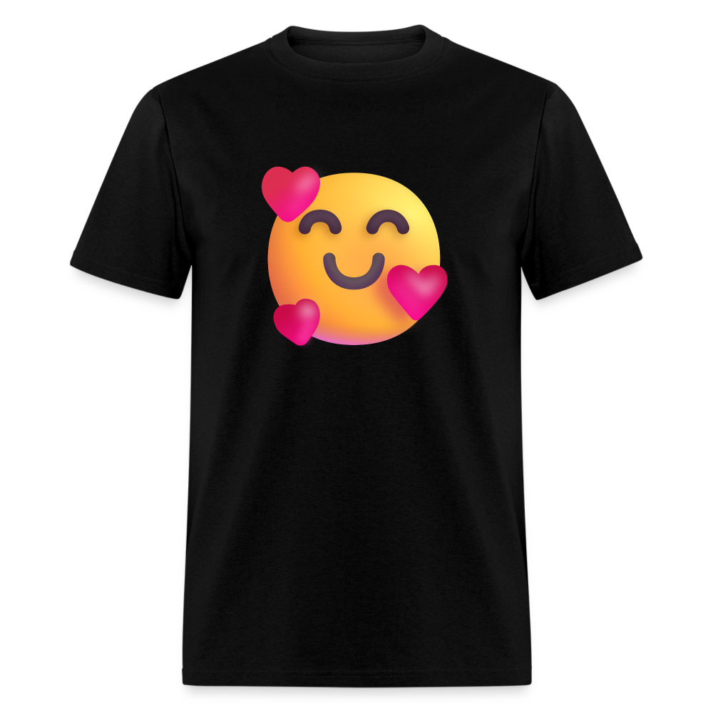 🥰 Smiling Face with Hearts (Microsoft Fluent) Unisex Classic T-Shirt - black