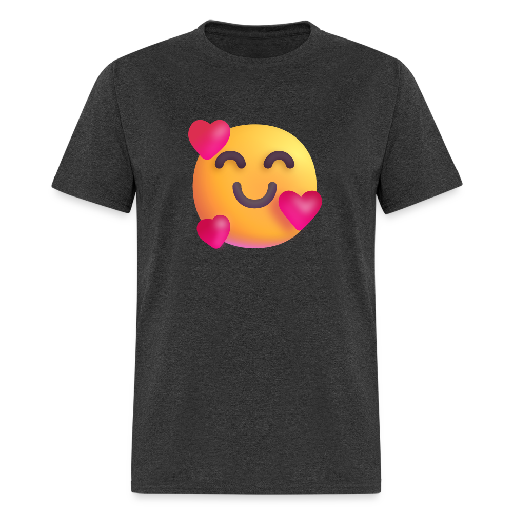 🥰 Smiling Face with Hearts (Microsoft Fluent) Unisex Classic T-Shirt - heather black