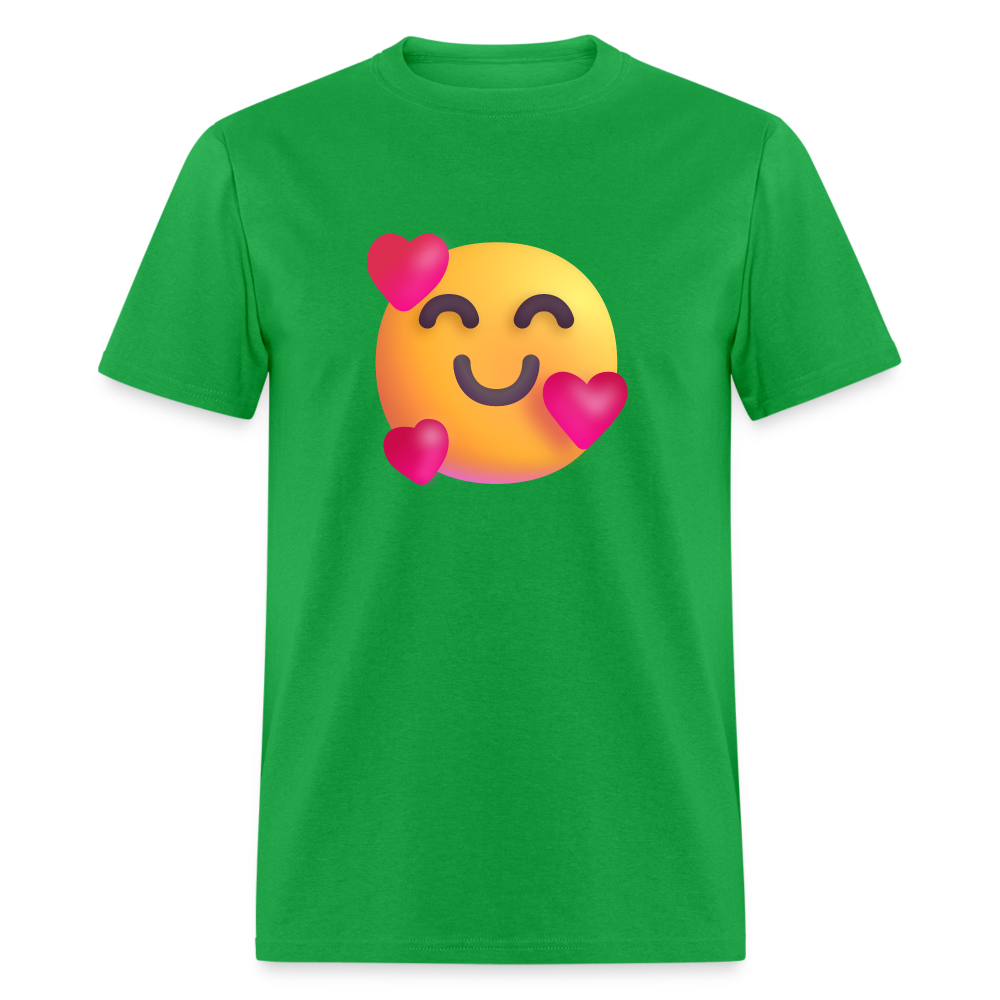 🥰 Smiling Face with Hearts (Microsoft Fluent) Unisex Classic T-Shirt - bright green