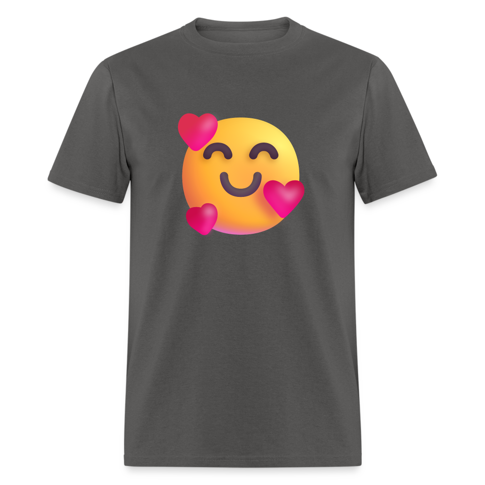 🥰 Smiling Face with Hearts (Microsoft Fluent) Unisex Classic T-Shirt - charcoal