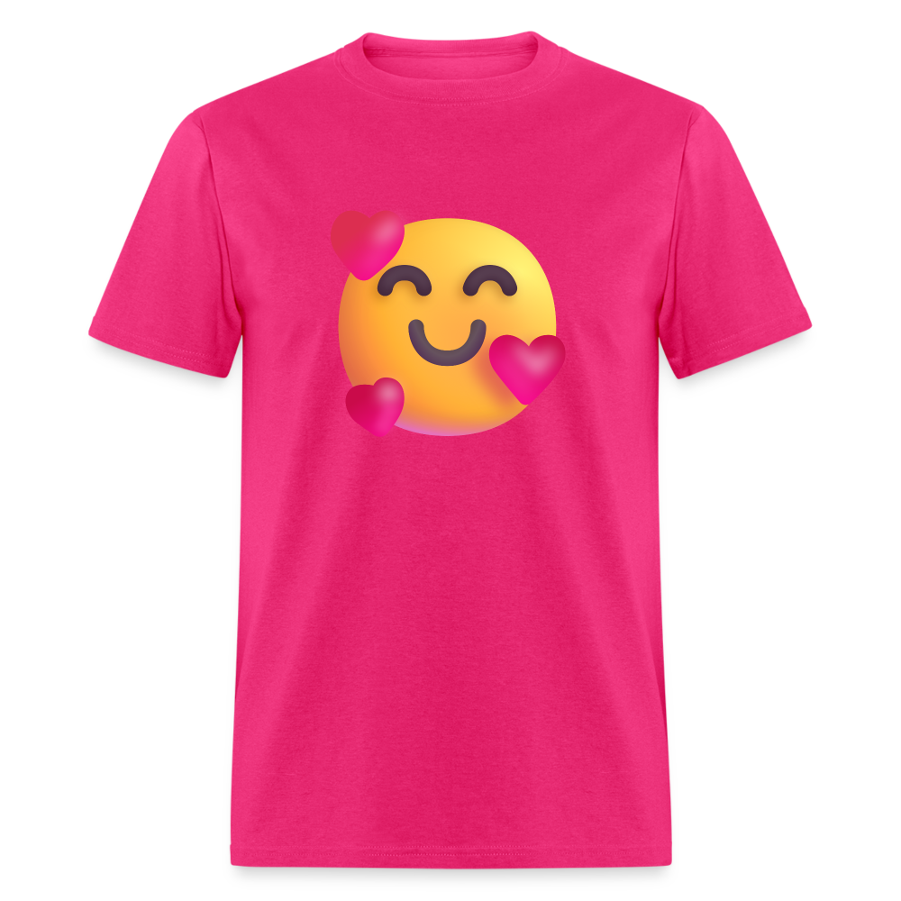 🥰 Smiling Face with Hearts (Microsoft Fluent) Unisex Classic T-Shirt - fuchsia