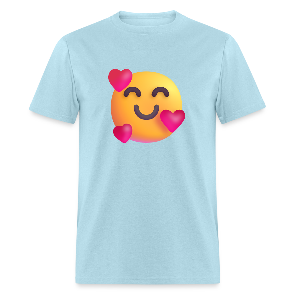 🥰 Smiling Face with Hearts (Microsoft Fluent) Unisex Classic T-Shirt - powder blue