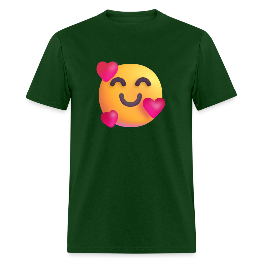 🥰 Smiling Face with Hearts (Microsoft Fluent) Unisex Classic T-Shirt - forest green