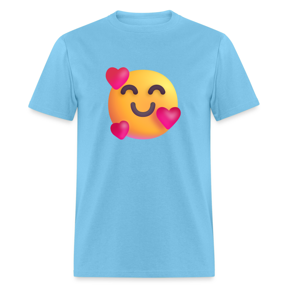 🥰 Smiling Face with Hearts (Microsoft Fluent) Unisex Classic T-Shirt - aquatic blue
