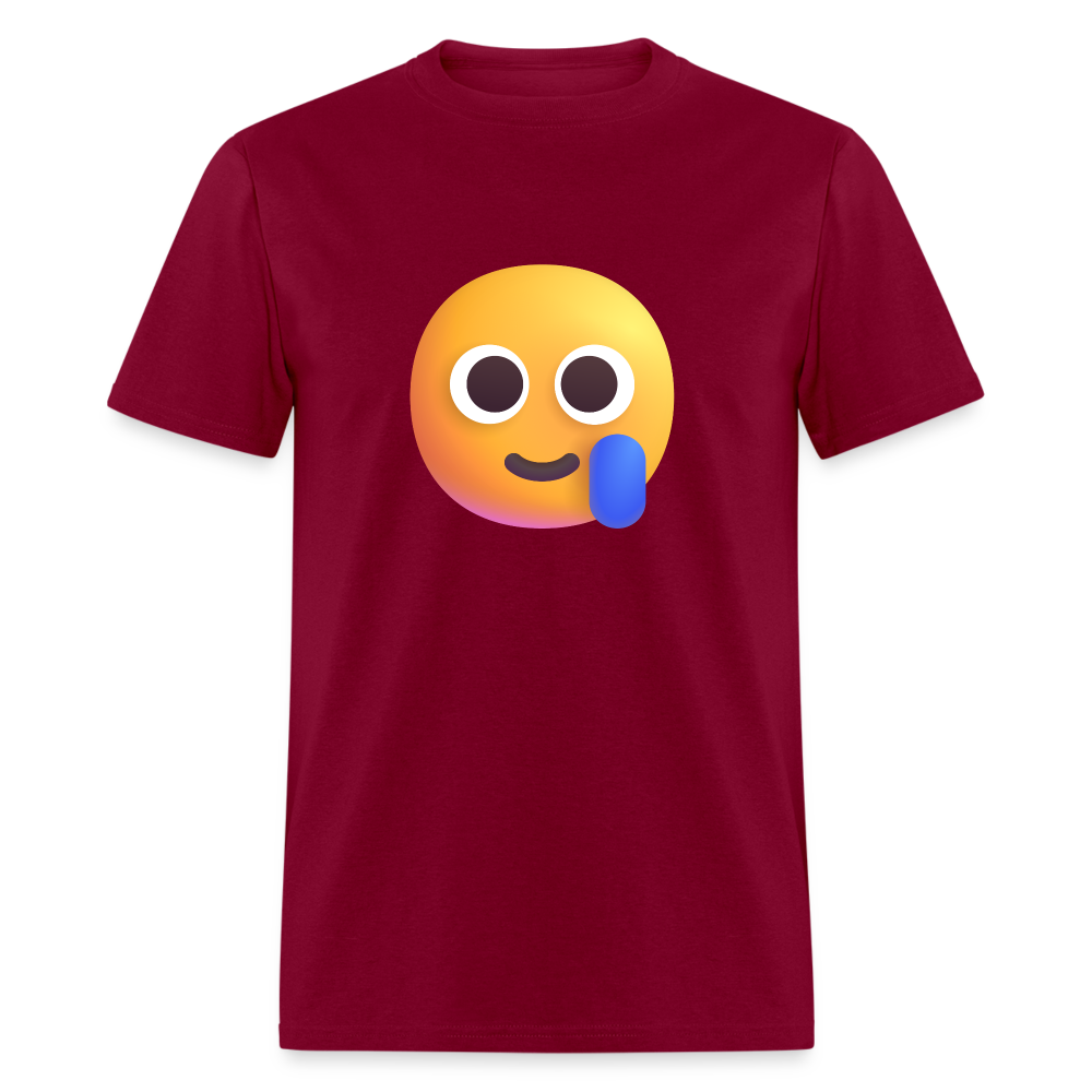 🥲 Smiling Face with Tear (Microsoft Fluent) Unisex Classic T-Shirt - burgundy