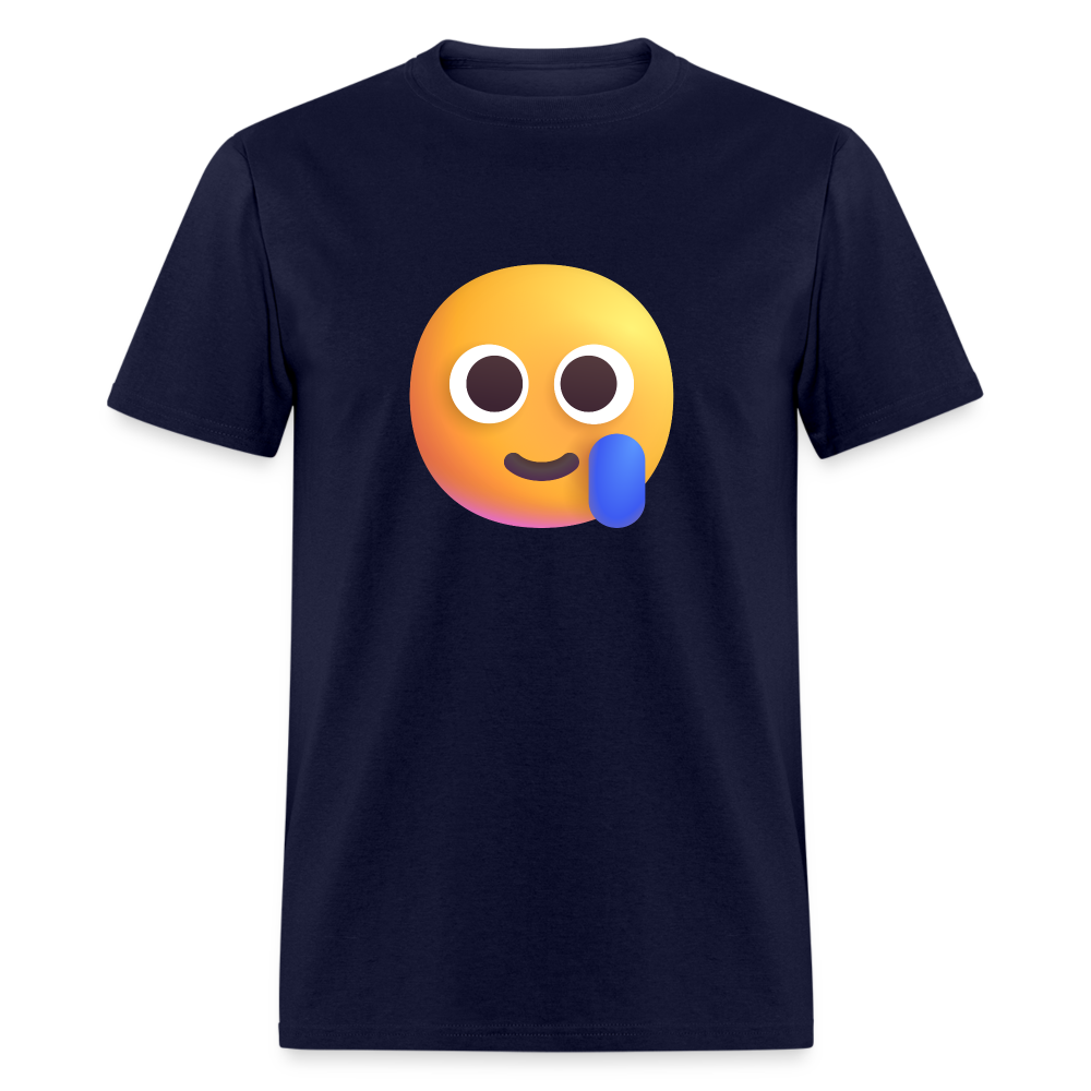 🥲 Smiling Face with Tear (Microsoft Fluent) Unisex Classic T-Shirt - navy