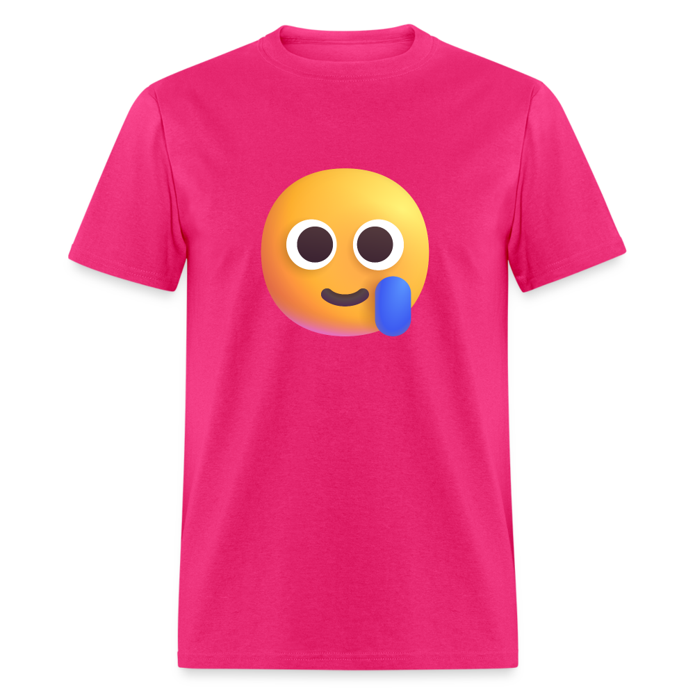 🥲 Smiling Face with Tear (Microsoft Fluent) Unisex Classic T-Shirt - fuchsia