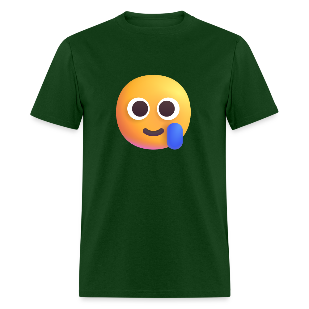 🥲 Smiling Face with Tear (Microsoft Fluent) Unisex Classic T-Shirt - forest green