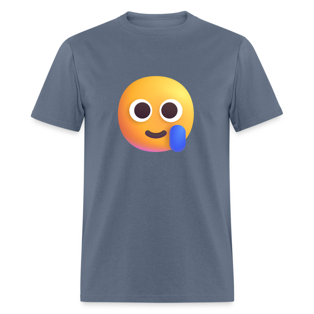 🥲 Smiling Face with Tear (Microsoft Fluent) Unisex Classic T-Shirt - denim