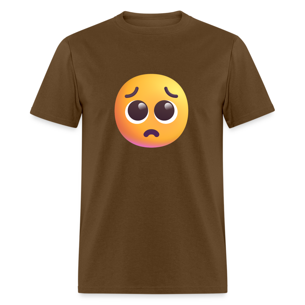 🥺 Pleading Face (Microsoft Fluent) Unisex Classic T-Shirt - brown