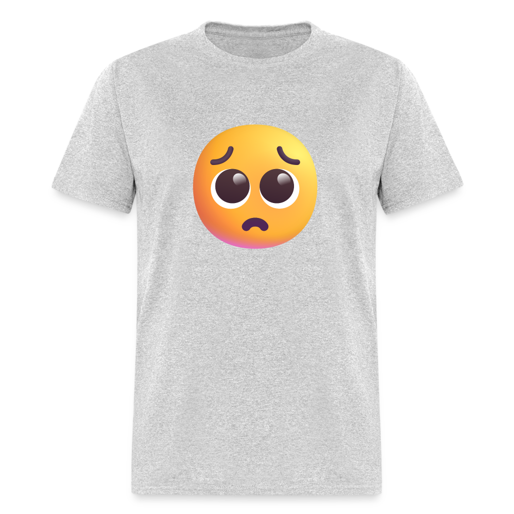🥺 Pleading Face (Microsoft Fluent) Unisex Classic T-Shirt - heather gray
