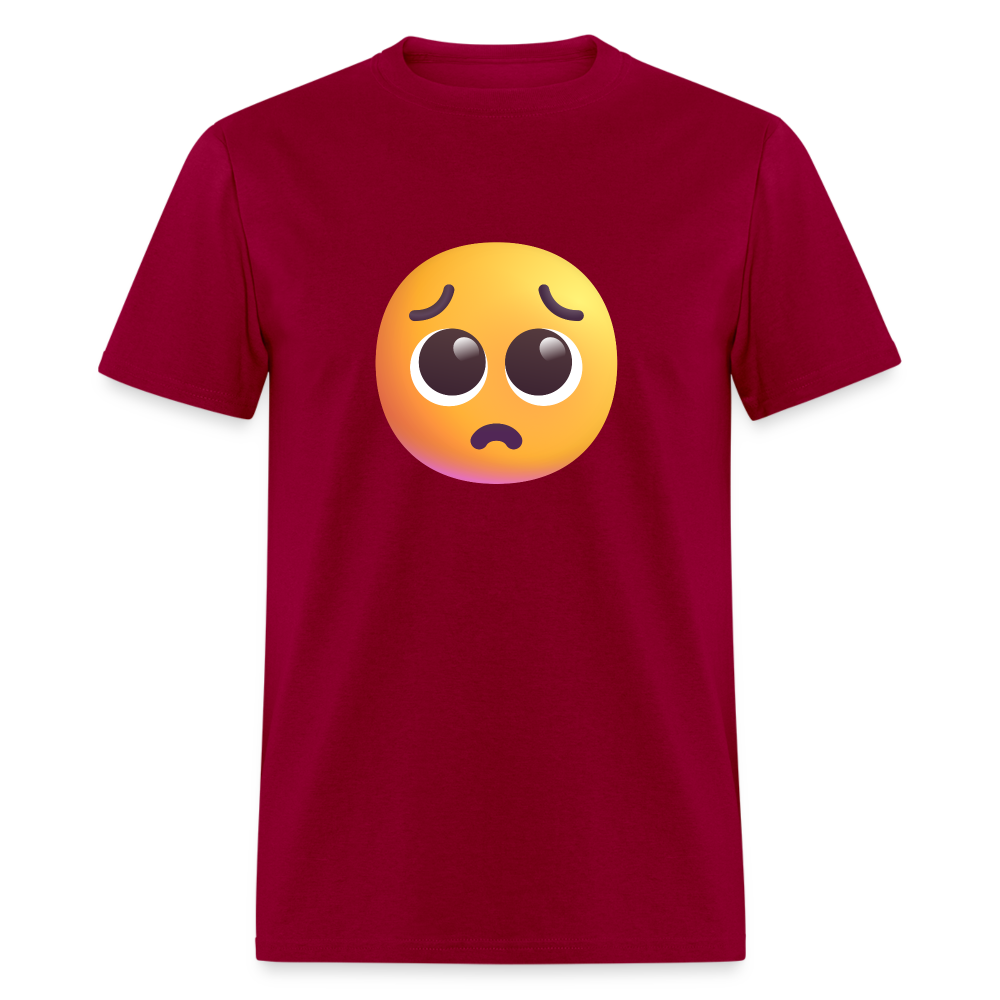 🥺 Pleading Face (Microsoft Fluent) Unisex Classic T-Shirt - dark red