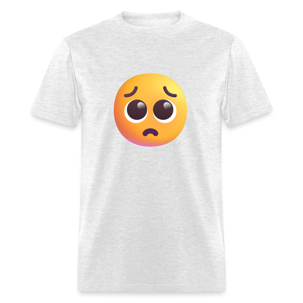 🥺 Pleading Face (Microsoft Fluent) Unisex Classic T-Shirt - light heather gray