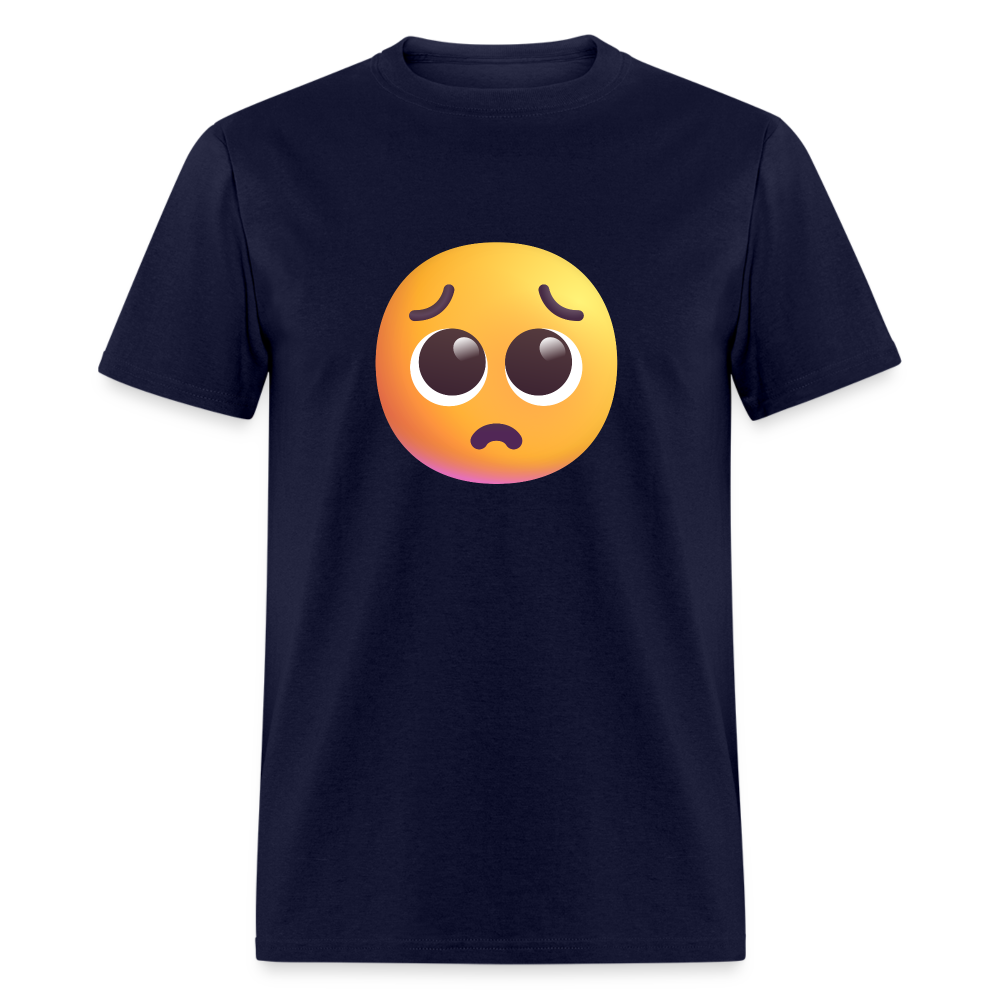 🥺 Pleading Face (Microsoft Fluent) Unisex Classic T-Shirt - navy