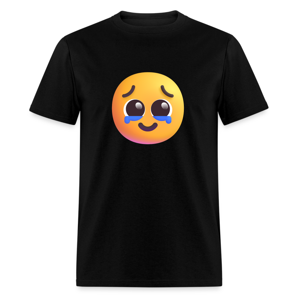 🥹 Face Holding Back Tears (Microsoft Fluent) Unisex Classic T-Shirt - black