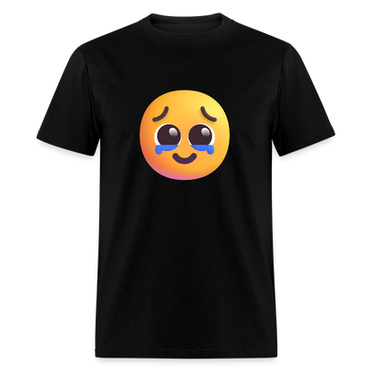 🥹 Face Holding Back Tears (Microsoft Fluent) Unisex Classic T-Shirt - black