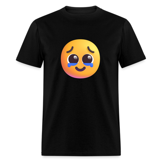 🥹 Face Holding Back Tears (Microsoft Fluent) Unisex Classic T-Shirt - black