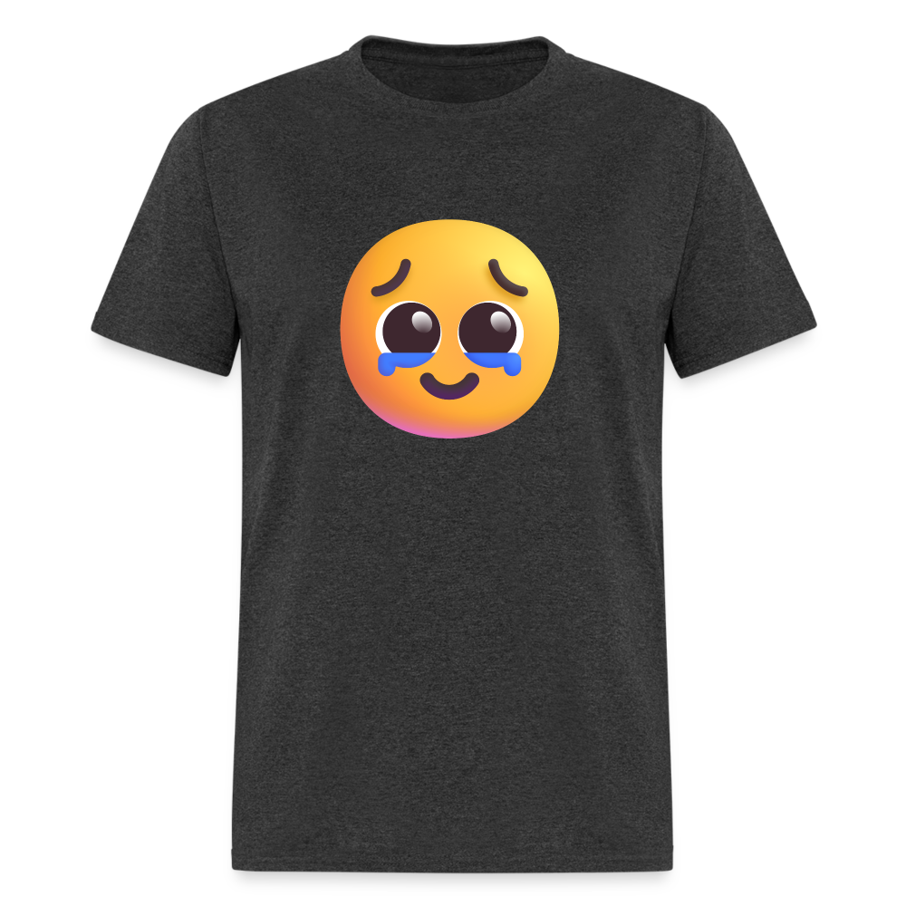 🥹 Face Holding Back Tears (Microsoft Fluent) Unisex Classic T-Shirt - heather black