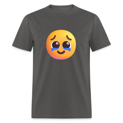 🥹 Face Holding Back Tears (Microsoft Fluent) Unisex Classic T-Shirt - charcoal