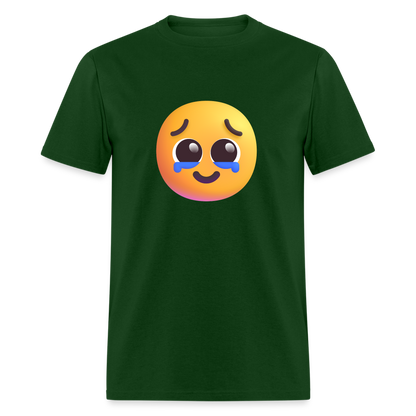 🥹 Face Holding Back Tears (Microsoft Fluent) Unisex Classic T-Shirt - forest green