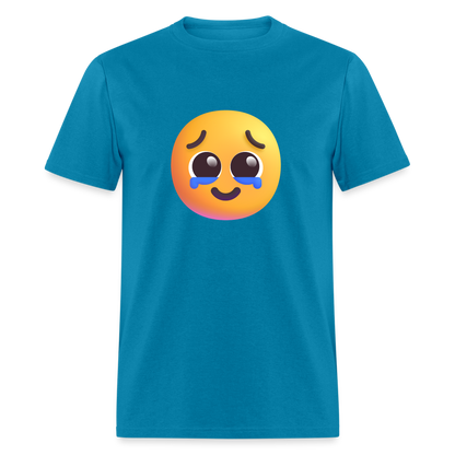 🥹 Face Holding Back Tears (Microsoft Fluent) Unisex Classic T-Shirt - turquoise