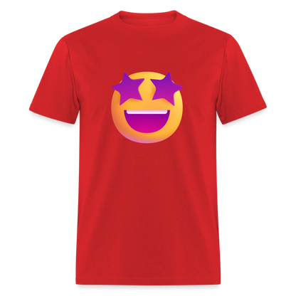 🤩 Star-Struck (Microsoft Fluent) Unisex Classic T-Shirt - red