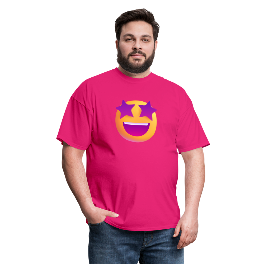 🤩 Star-Struck (Microsoft Fluent) Unisex Classic T-Shirt - fuchsia