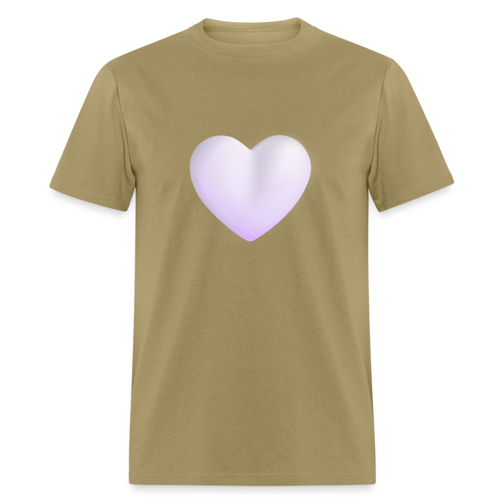 🤍 White Heart (Microsoft Fluent) Unisex Classic T-Shirt - khaki