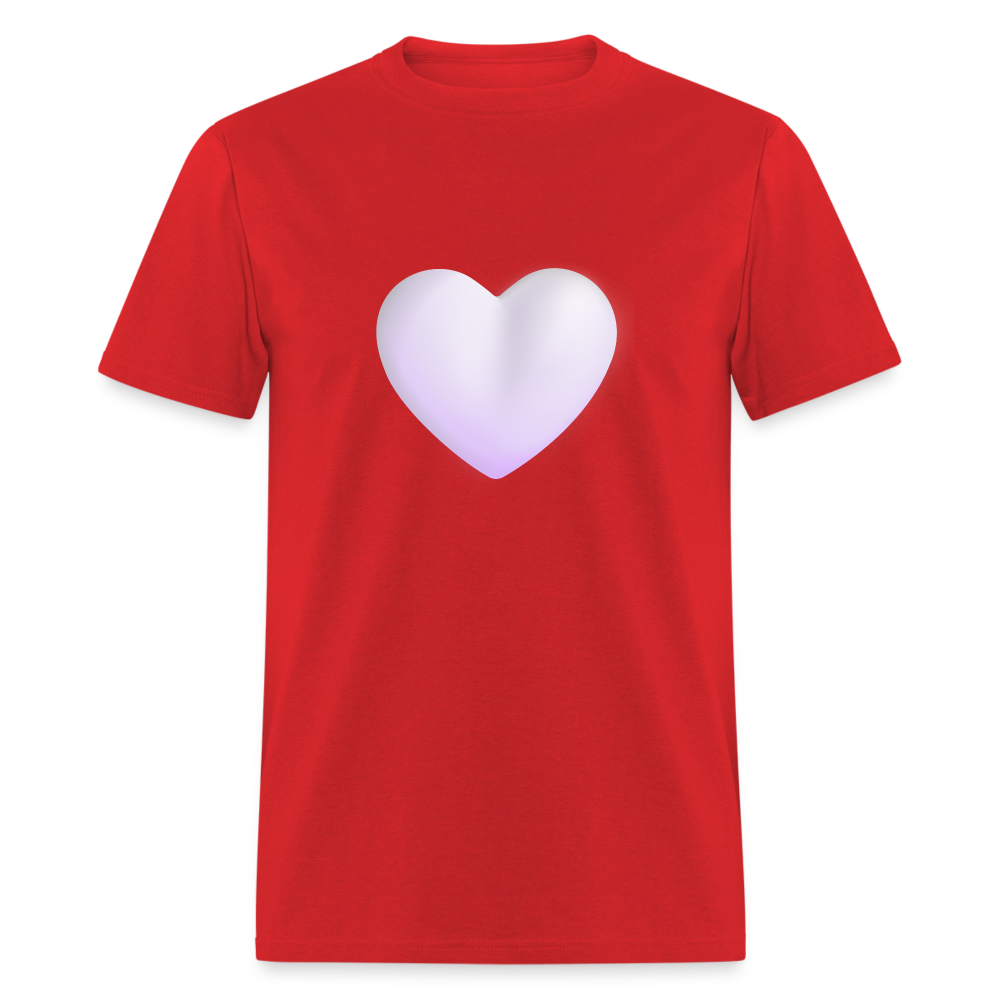 🤍 White Heart (Microsoft Fluent) Unisex Classic T-Shirt - red
