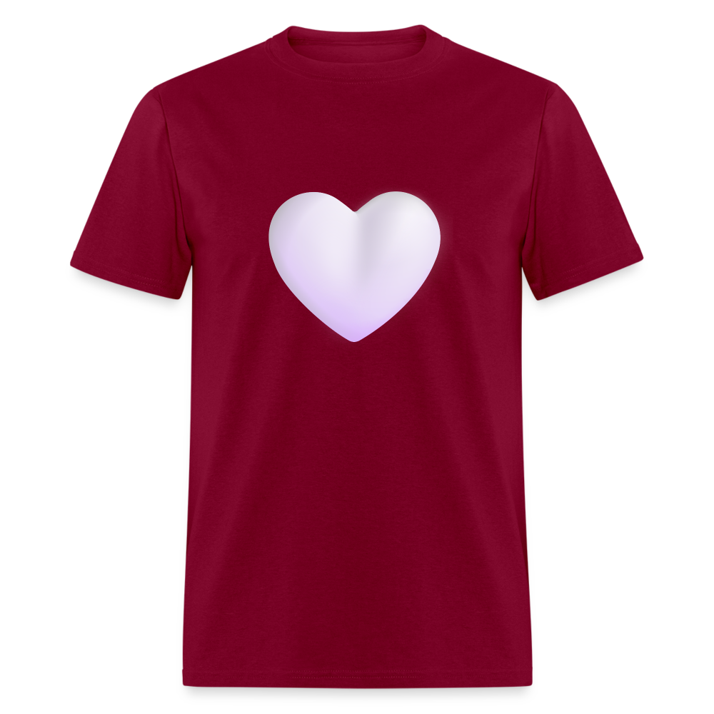 🤍 White Heart (Microsoft Fluent) Unisex Classic T-Shirt - burgundy