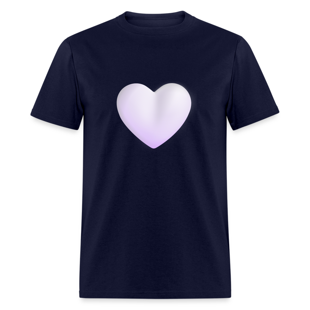 🤍 White Heart (Microsoft Fluent) Unisex Classic T-Shirt - navy