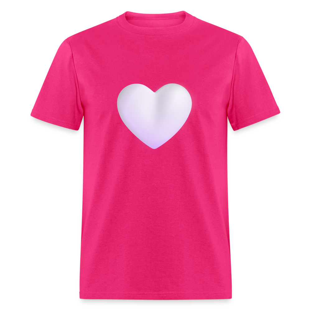 🤍 White Heart (Microsoft Fluent) Unisex Classic T-Shirt - fuchsia