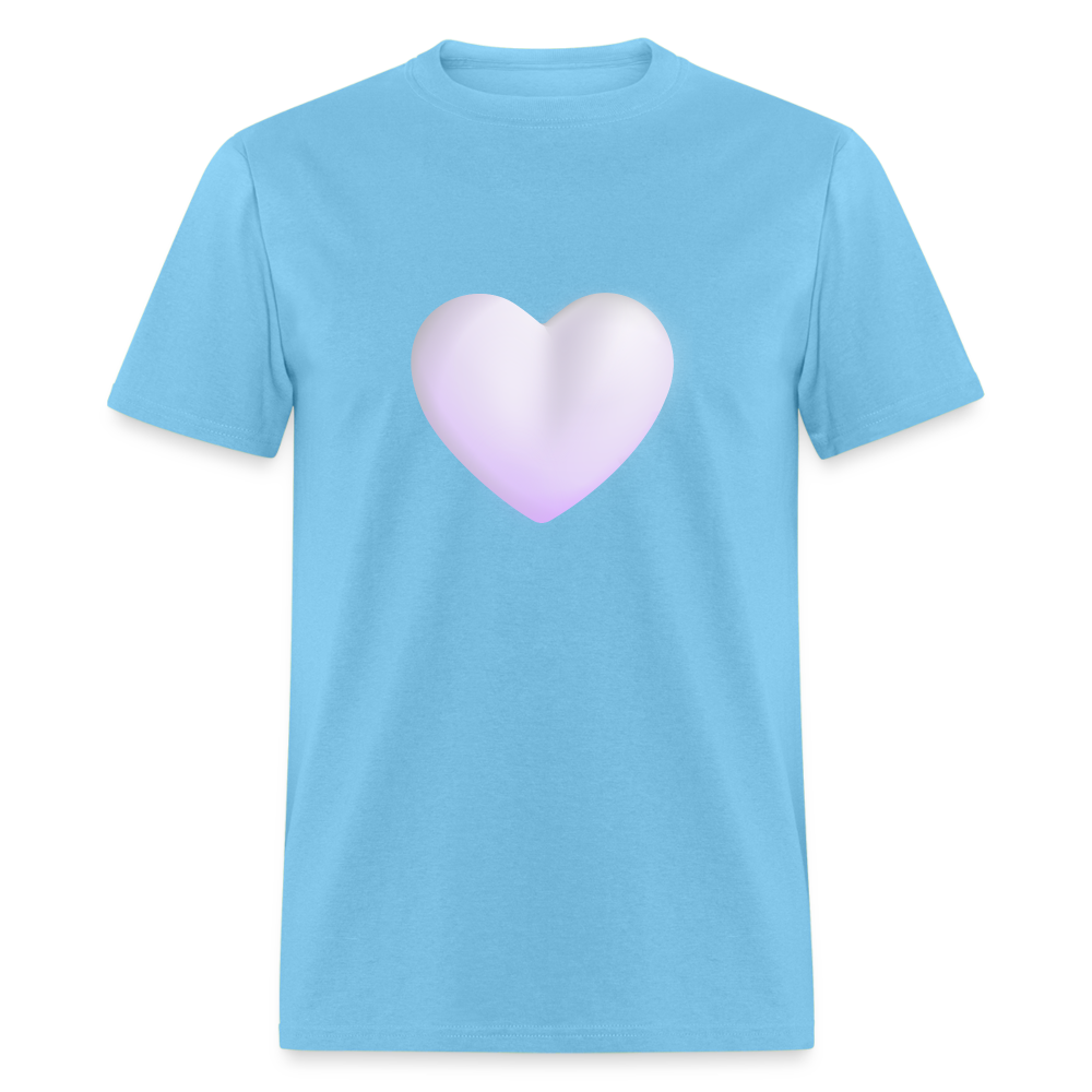 🤍 White Heart (Microsoft Fluent) Unisex Classic T-Shirt - aquatic blue
