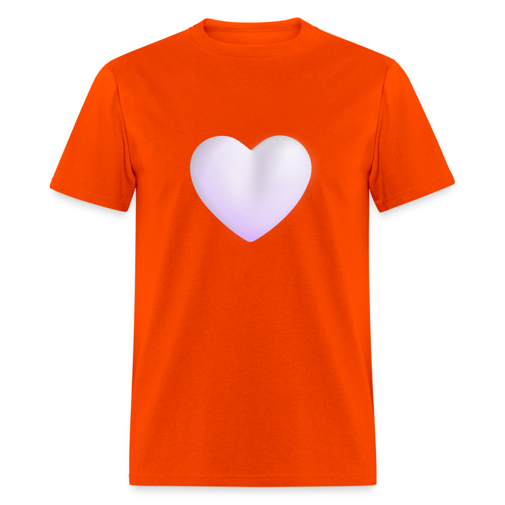 🤍 White Heart (Microsoft Fluent) Unisex Classic T-Shirt - orange