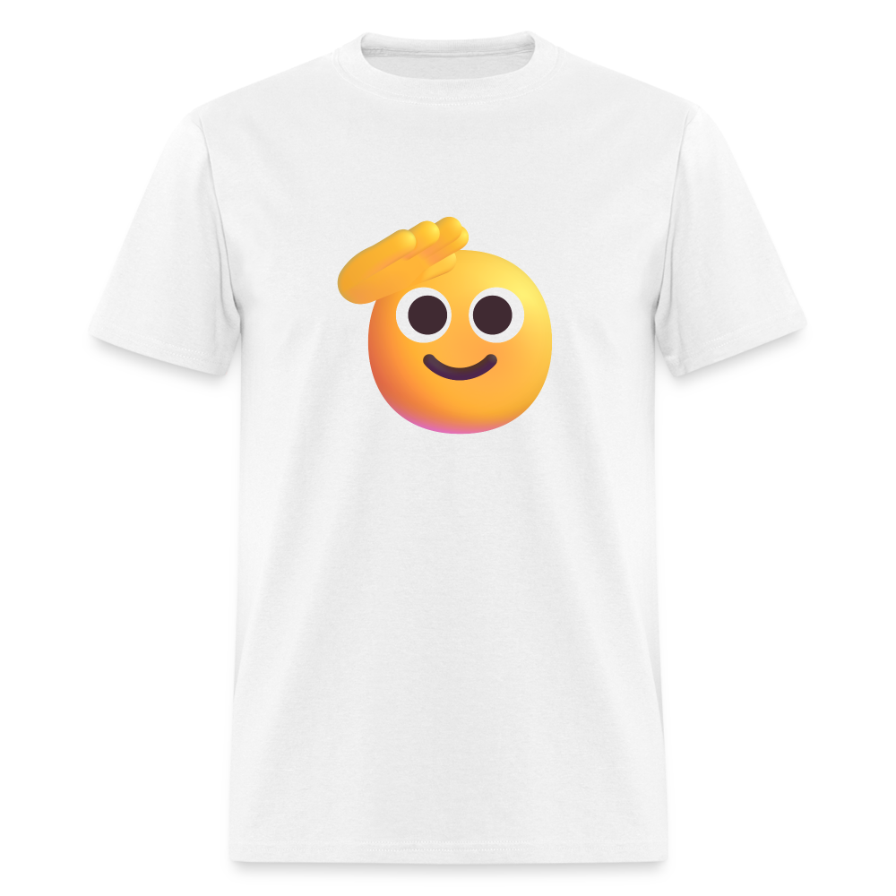 🫡 Saluting Face (Microsoft Fluent) Unisex Classic T-Shirt - white