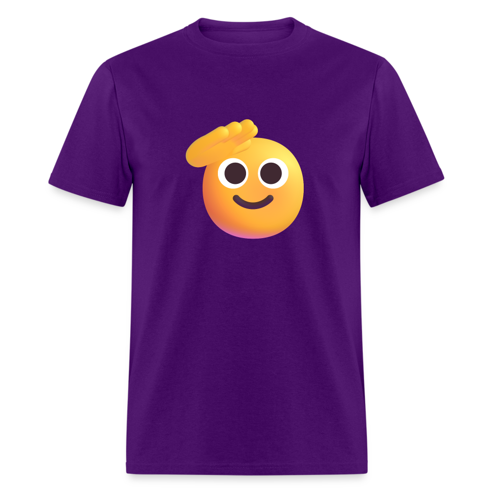 🫡 Saluting Face (Microsoft Fluent) Unisex Classic T-Shirt - purple