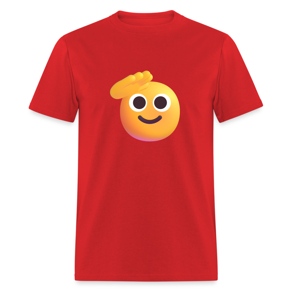 🫡 Saluting Face (Microsoft Fluent) Unisex Classic T-Shirt - red