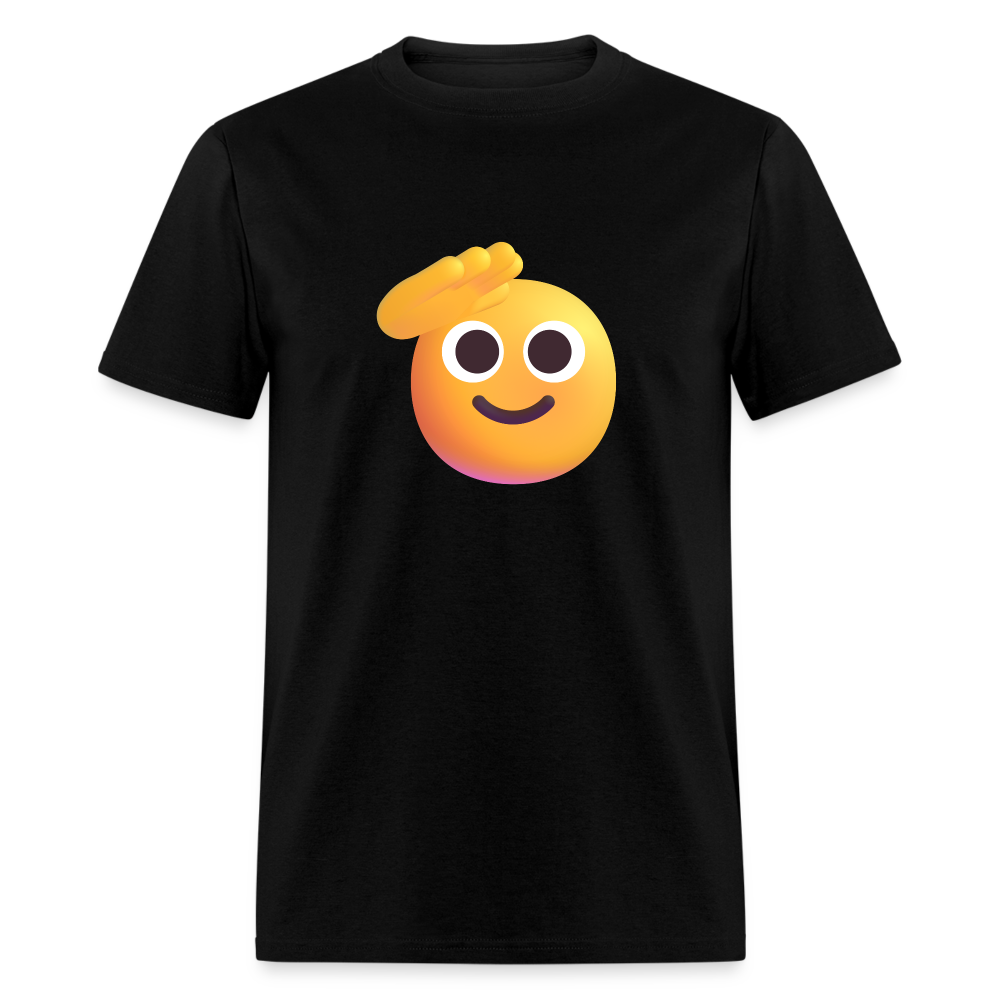 🫡 Saluting Face (Microsoft Fluent) Unisex Classic T-Shirt - black
