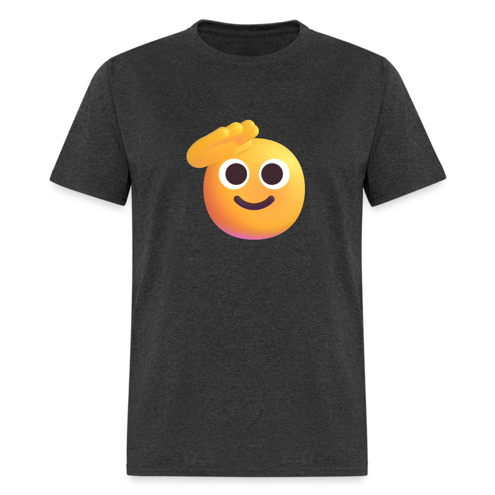 🫡 Saluting Face (Microsoft Fluent) Unisex Classic T-Shirt - heather black