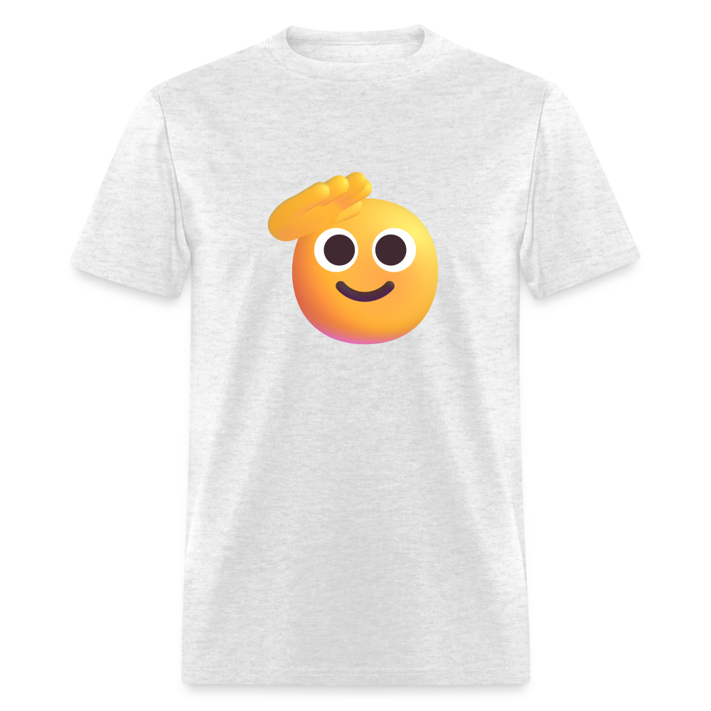 🫡 Saluting Face (Microsoft Fluent) Unisex Classic T-Shirt - light heather gray