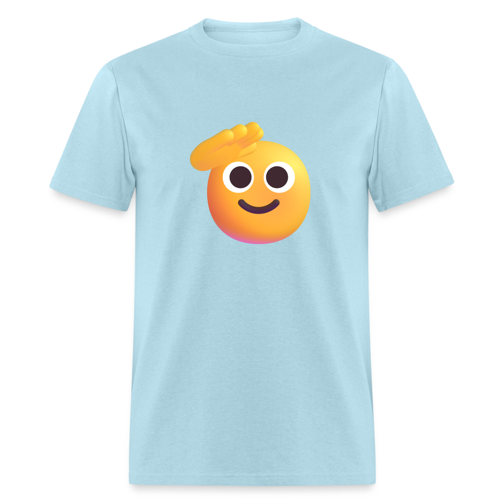 🫡 Saluting Face (Microsoft Fluent) Unisex Classic T-Shirt - powder blue