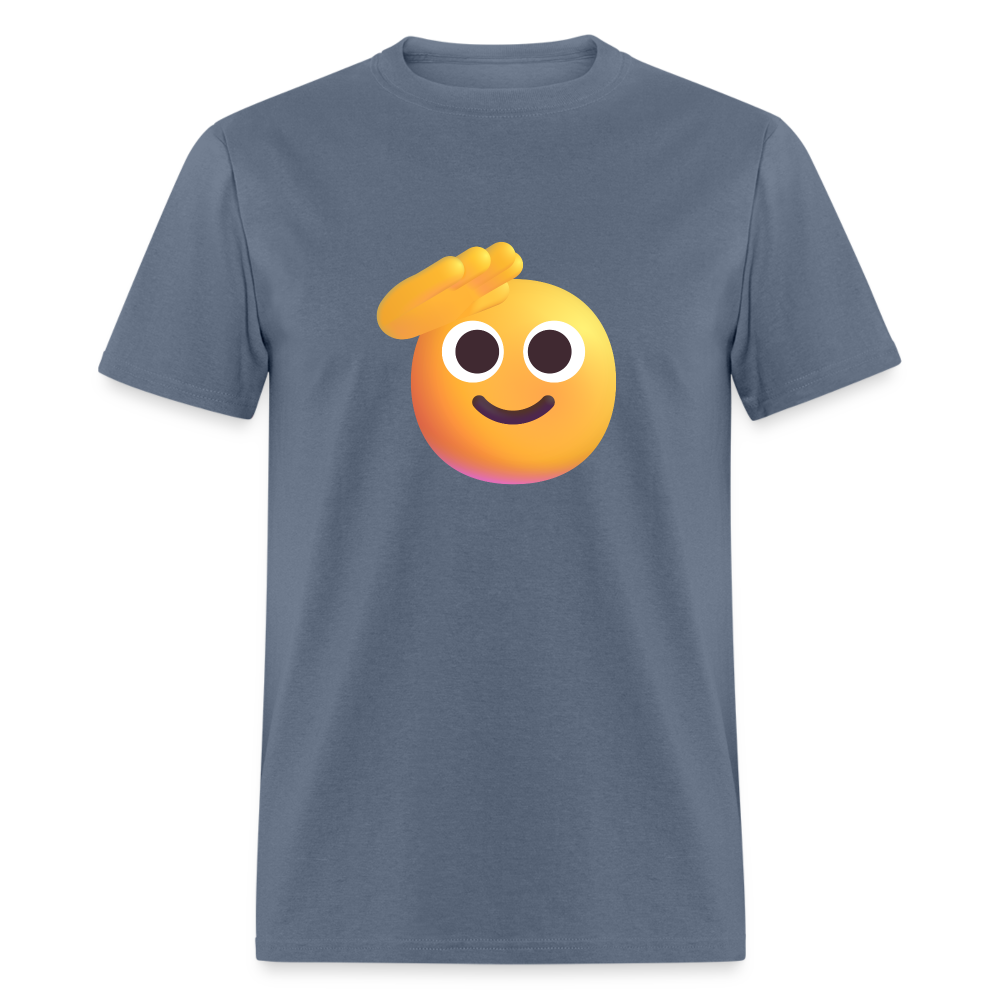 🫡 Saluting Face (Microsoft Fluent) Unisex Classic T-Shirt - denim