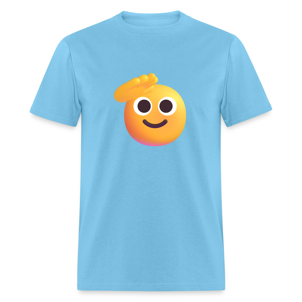 🫡 Saluting Face (Microsoft Fluent) Unisex Classic T-Shirt - aquatic blue