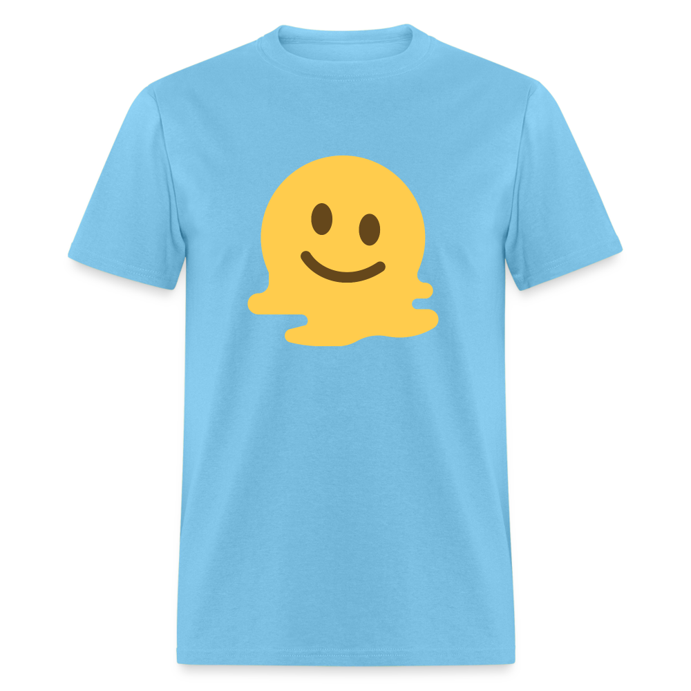 🫠 Melting Face (Twemoji) Unisex Classic T-Shirt - aquatic blue