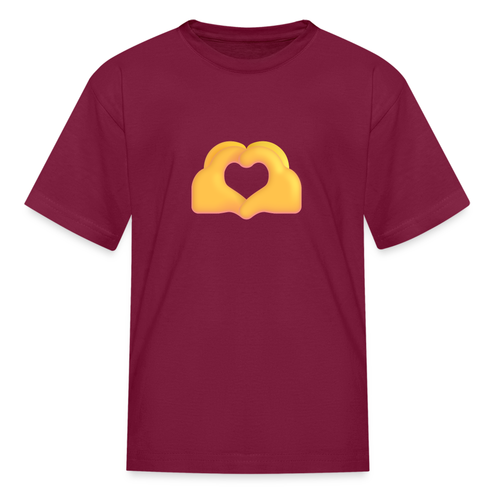 🫶 Heart Hands (Microsoft Fluent) Kids' T-Shirt - burgundy