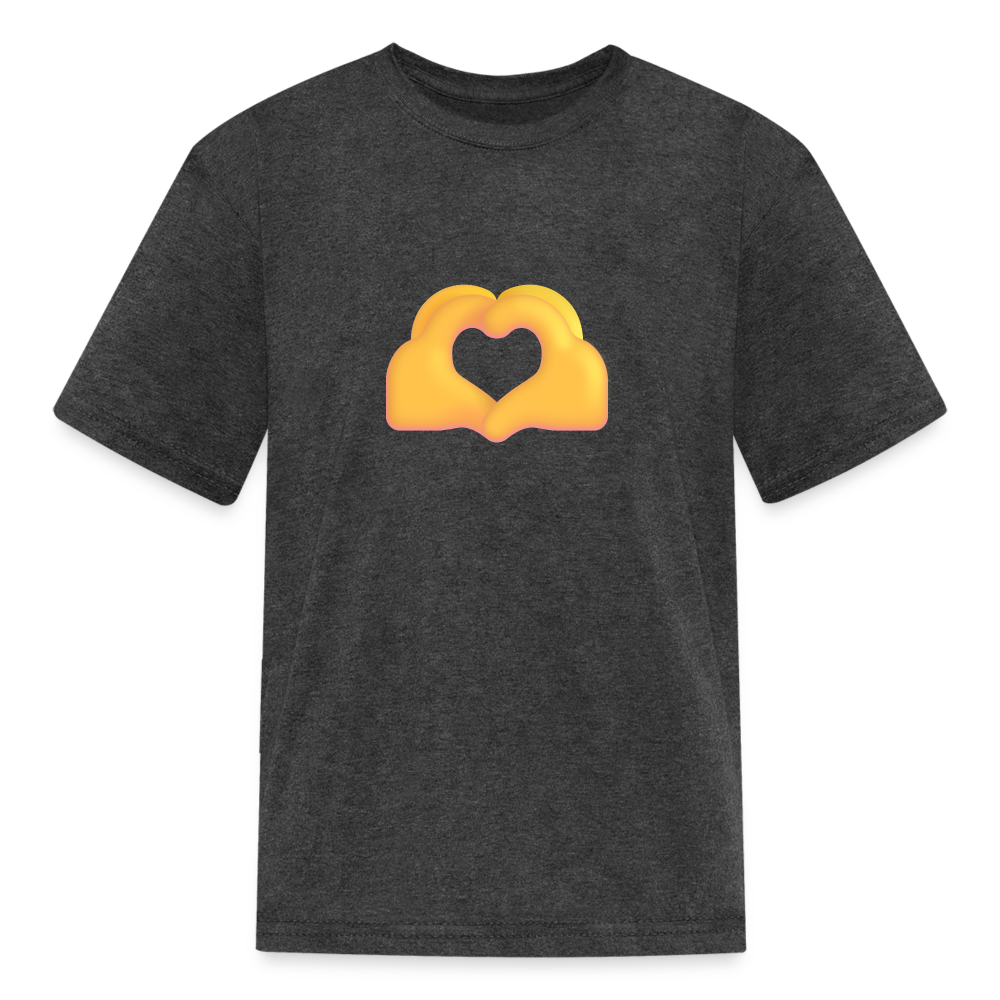 🫶 Heart Hands (Microsoft Fluent) Kids' T-Shirt - heather black