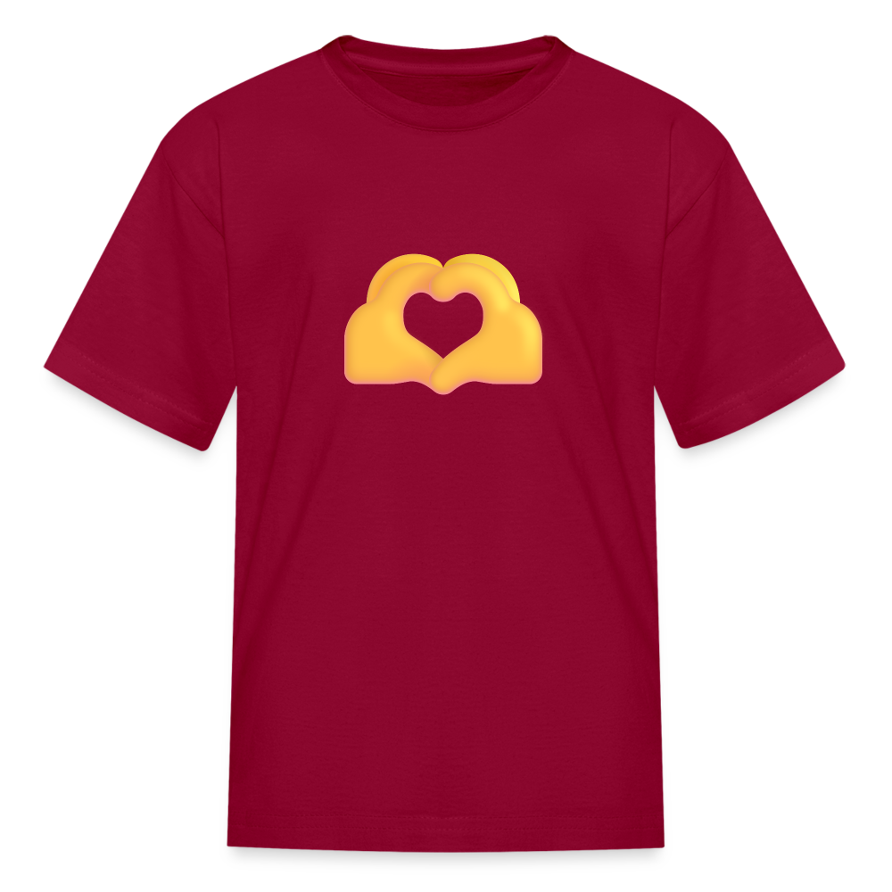 🫶 Heart Hands (Microsoft Fluent) Kids' T-Shirt - dark red